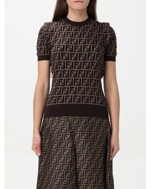 Fendi Ff Pattern Top - Brown