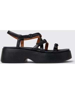 Camper Tasha Platform Sandals Leather - Black