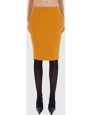 Saint Laurent Falda Mujer - Naranja