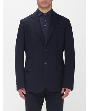 Fay Wool Single Breasted Blazer - Blue