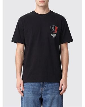 Carhartt Graphic Print Cotton T-Shirt With Contrasting Logo - Black
