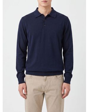 Kangra Cotton And Silk Polo Shirt - Blue
