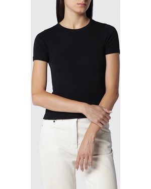 Flore Flore Kurzärmeliges Slim-Fit-T-Shirt Aus Bio-Baumwolle - Schwarz