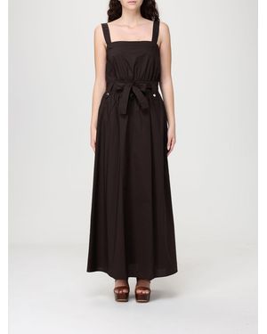 Liu Jo Cotton Dress With Floral Print - Black