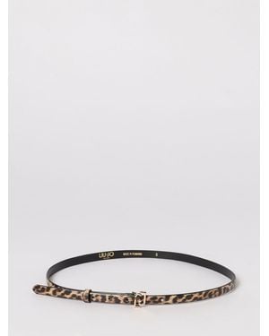 Liu Jo Animal Print Synthetic Leather Belt - White