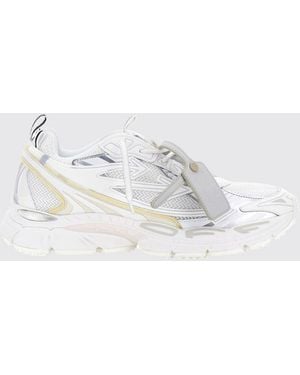 Off-White c/o Virgil Abloh Bicolour Be Right Back Mesh Trainers With A Notched Sole - White
