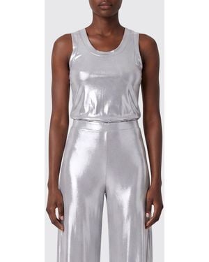 Norma Kamali Slim Fit U-Neck Sleeveless Top - White