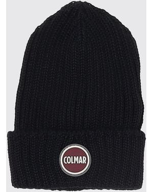 Colmar Virgin Wool Blend Beanie With Cuff And Logo Patch - Blue
