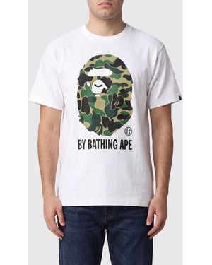 A Bathing Ape Printed Cotton T-Shirt - White