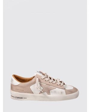 Golden Goose Stardan Used Grain Leather Trainers - Natural