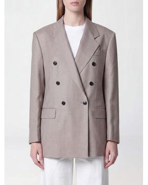 Tagliatore Double-Breasted Blazer With Peak Lapels And Padded Shoulders - Gray
