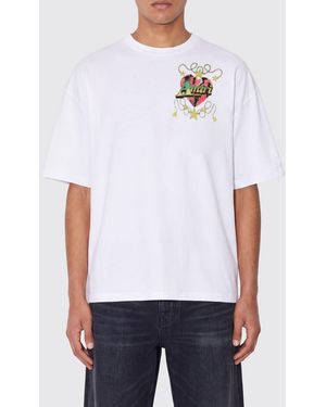 Amiri Cotton T-Shirt With Graphic Print And Dropped Shoulders - White
