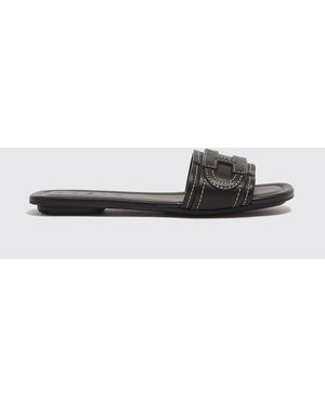 Hogan H685 Leder-Slipper - Weiß