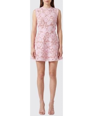Self-Portrait Schulterfreies A-Linien-Minikleid Aus Spitze Für Zeremonien - Pink
