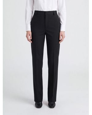 Moschino Mid-Rise Virgin Wool Skinny Pants - Blue