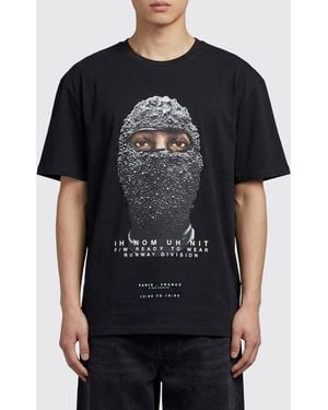 ih nom uh nit Cotton T-Shirt With Graphic Print - Black