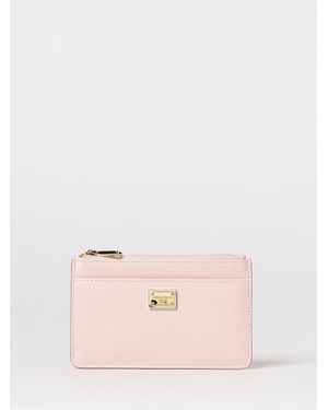 Dolce & Gabbana Dolce &Amp Gabbana Grained Leather Card Holder - Pink