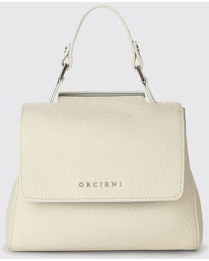 Orciani Sveva Soft Mini Hammered Leather Bag - Natural