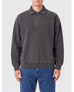 Carhartt Long-Sleeved Cotton Polo Shirt With Zip Closure - Grey