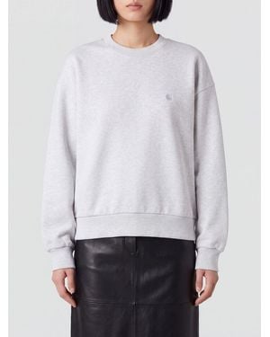 Carhartt Cotton Crewneck Sweatshirt With Embroidered Logo - White