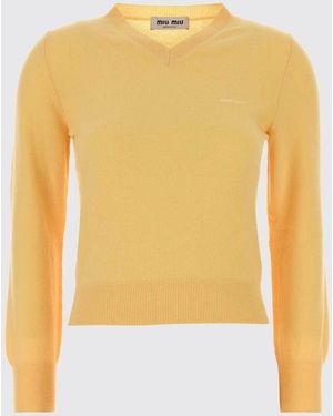 Miu Miu Jersey Mujer - Amarillo
