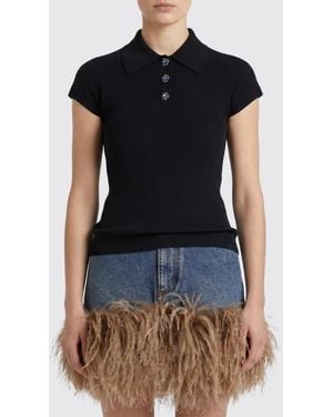Dolce & Gabbana Dolce &Amp Gabbana Ribbed Viscose Knit Polo Shirt - Blue