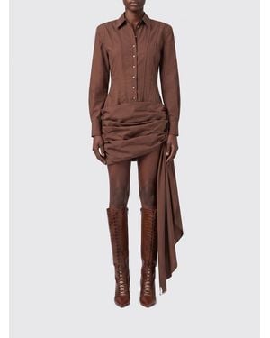 GIUSEPPE DI MORABITO Cotton Shirtdress - Brown