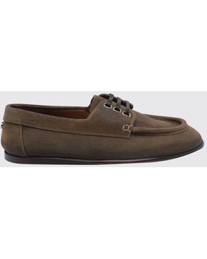 Dolce & Gabbana Dolce &Amp Gabbana Derby-Schuhe Aus Spaltleder Mit Dg-Monogramm Und Ledersohle - Braun
