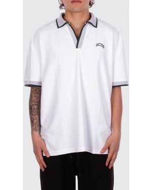 Gcds Polo De Algodón Con Logo - Blanco