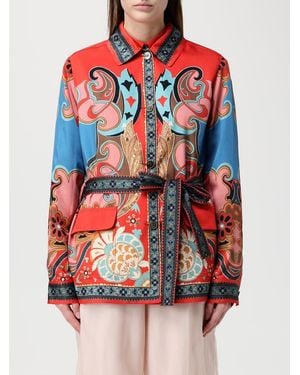 Etro Silk Shirt With Paisley Print - Red