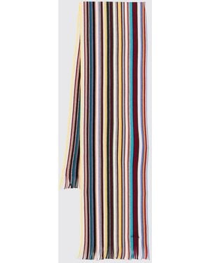 Paul Smith Sciarpa A Righe - Bianco