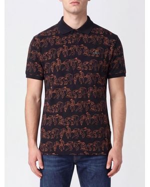 Vivienne Westwood Slim Fit Cotton Polo Shirt With Contrast Orb Logo - Black