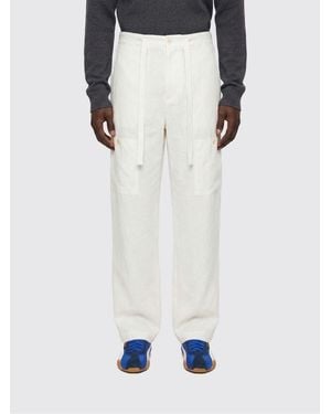 Jil Sander Linen Blend Trousers - White