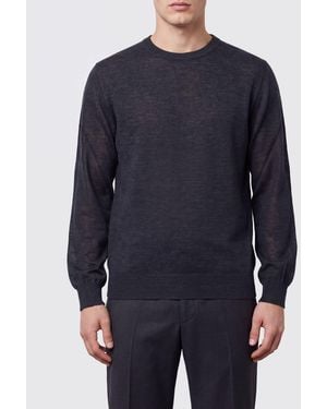 Kangra Extrafine Merino Wool Long-Sleeve Crewneck Sweater - Blue