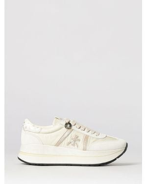 Premiata Bethcoin Suede And Mesh Sneakers - White