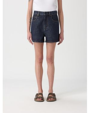 Fendi Cotton Denim Shorts - Blue