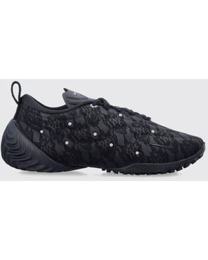 Nike Astra Ultra Premium Lace And Leather Trainers With Pearls And Crystals - Blue