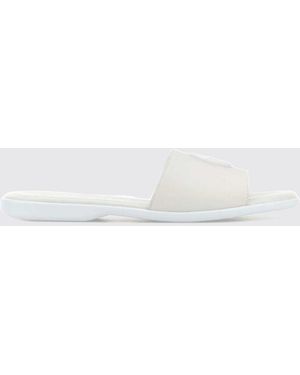 Gucci Calfskin Leather Slides With Embossed Gg Monogram - White