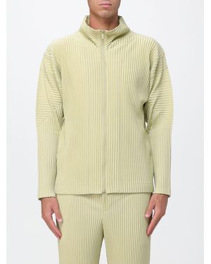 Homme Plissé Issey Miyake Pleated High-Neck Zip-Up Cardigan By Homme Plissé Issey Miyake - Natural