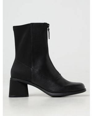 Camper Flat Ankle Boots - Black