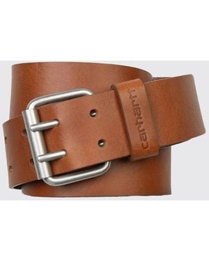 Carhartt Double Script Ledergürtel - Braun