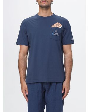 MC2 Saint Barth Cotton T-Shirt With Logo - Blue