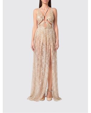 Philipp Plein Cut Out Lace Long Dress - Natural