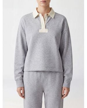 Rag & Bone Long-Sleeved Cotton-Blend Polo Shirt With Dropped Shoulders - Grey