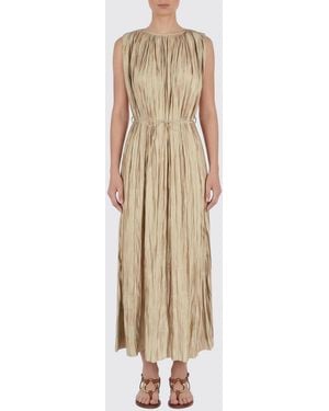 Roberto Collina Pleated Jersey Midi Dress - Natural
