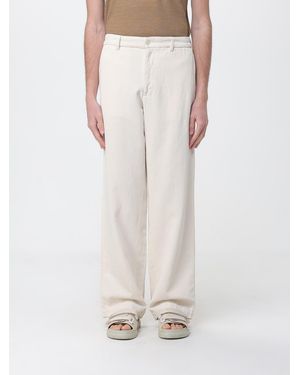 Barena Wide-Leg Cotton And Linen Trousers - White