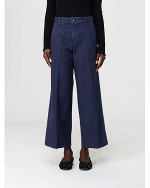 Mason's Cotton Wide Leg Pants - Blue