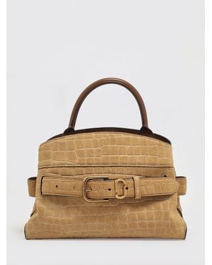 Marc Jacobs Bolso The Satchel De Ante Con Estampado De Cocodrilo - Marrón