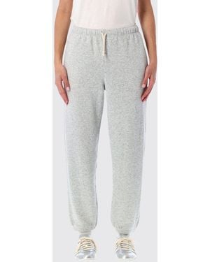 American Vintage Straight-Leg Jogging Trousers With Elasticated Waist - Grey