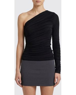 Agolde One-Shoulder Lyocell Top - Black